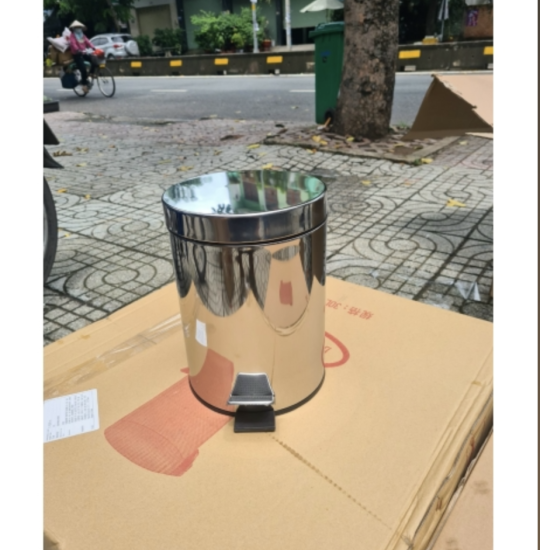 THÙNG RÁC INOX ĐẠP CHÂN 8 LÍT