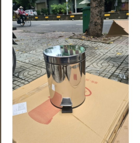 THÙNG RÁC INOX ĐẠP CHÂN 7 LÍT