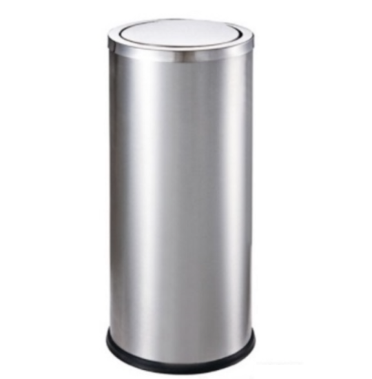 Thùng rác inox tròn nắp lật A35-F