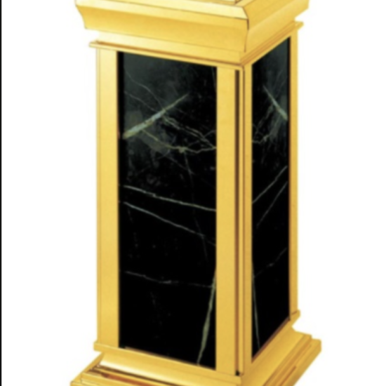 Thùng rác inox đá hoa cương A16