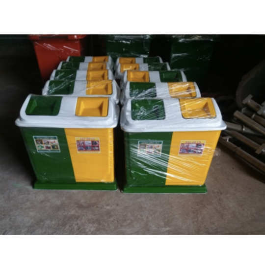 Thùng rác composite 2 ngăn